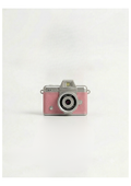 Mini cámara vintage rosa vista de frente