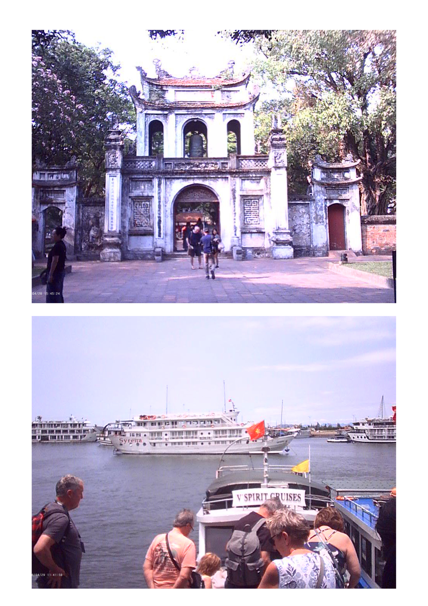 Fotografía urbana de viaje tomada con mini cámara digital estilo vintage